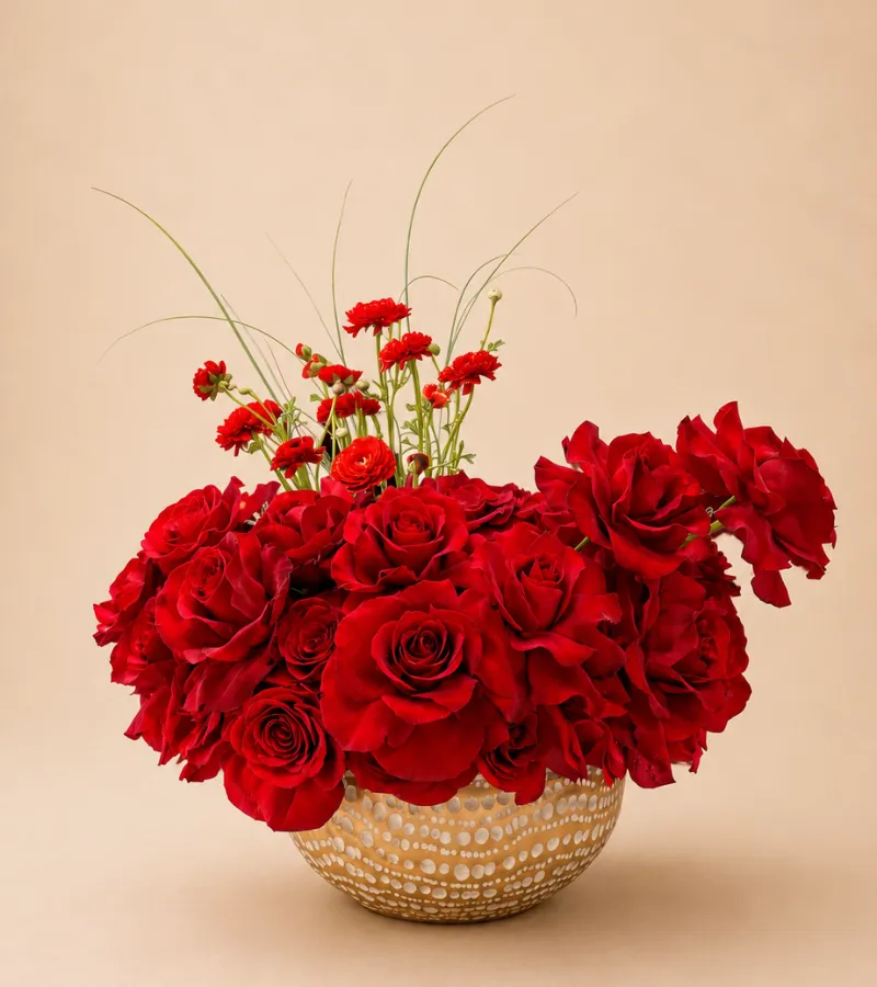 Red vase